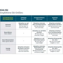 Nordica -Nordica Groessentabelle Kidsski Neu 4