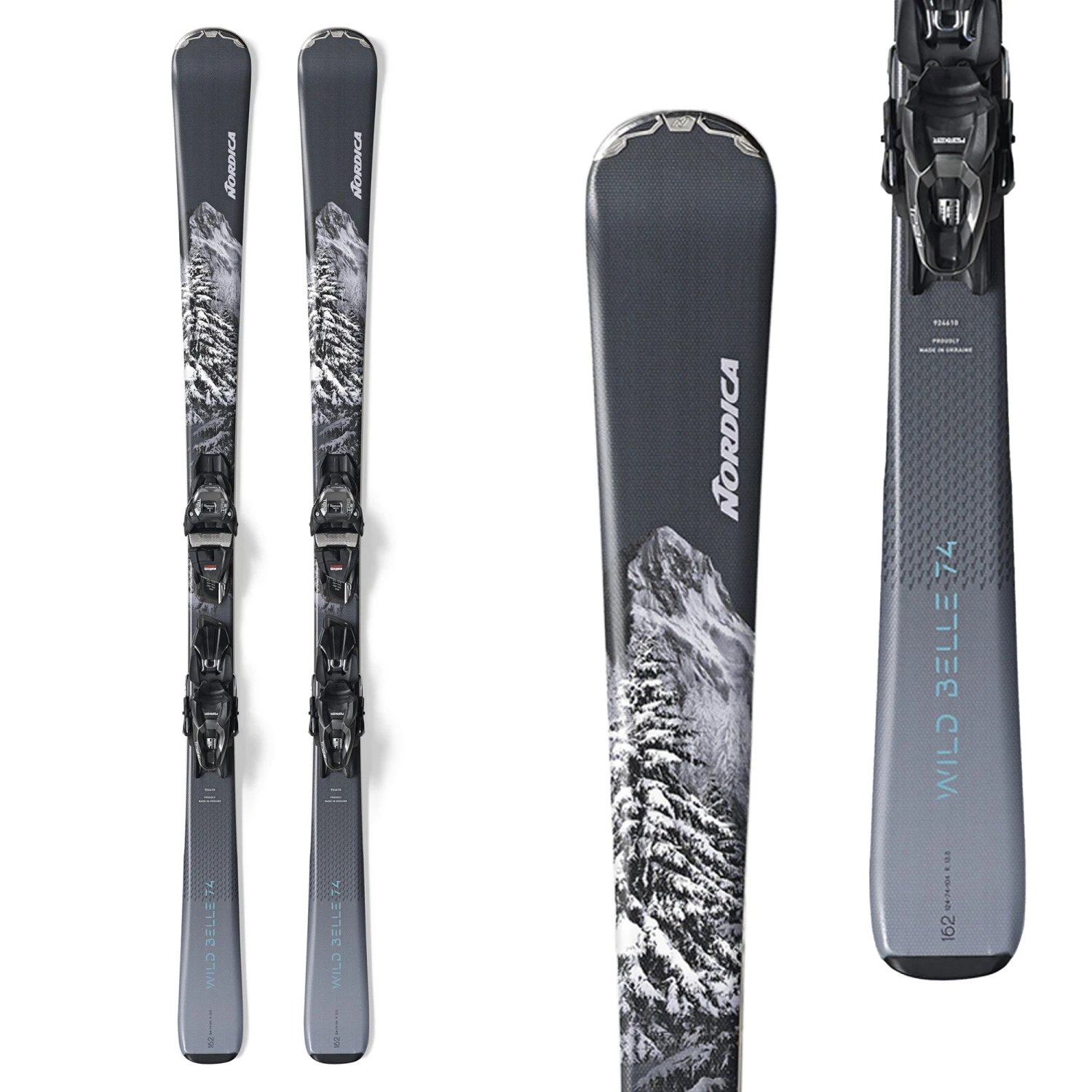 Nordica Women's Wild Belle 74 Skis + TP2 Compact 10 FDT Bindings 2024 1 Nordica Women's Wild Belle 74 Skis + TP2 Compact 10 FDT Bindings 2024